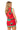 Sample Red Field Trim Sequin Football Knit Collar Tank & Skirt Set