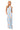 Sample Light Blue, Ivory & Orange Stripe Sequin Footballs Maxi Tank Dress