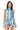 Sample Bright Blue, Ivory & Navy Stripe Sequin Football Tie Back Tank & Short Set