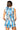 Sample Bright Blue, Ivory & Navy Stripe Sequin Football Tie Back Tank & Short Set
