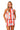 Sample Red, Ivory & Powder Blue Stripe Sequin Football Tie Back Tank & Short Set