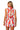 Sample Red, Ivory & Powder Blue Stripe Sequin Football Tie Back Tank & Short Set