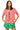 Sample Crimson Plaid Tie Cotton Collar Top & Football Field Skort Set