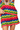 Sample Rainbow Rhinestone Zig Zag Knit Skirt