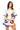 Sample Royal & Orange Trim Sequin Football Button Up Top & Short Set