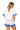 Sample Royal Trim Sequin Football Button Up Top & Short Set