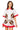 Sample Red Trim Sequin Football Button Up Top & Short Set