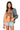 Sample Orange & Navy Gingham Tiger Button Up Long Sleeve Top