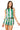Sample Green, Ivory & Light Blue Stripe Sequin Football Tie Back Tank & Short Set