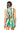 Sample Green, Ivory & Light Blue Stripe Sequin Football Tie Back Tank & Short Set