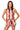 Sample Maroon, Ivory & Powder Stripe Sequin Football Tie Back Tank & Short Set