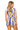 Sample Royal, Ivory & Yellow Stripe Sequin Football Tie Back Tank & Short Set