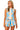 Sample Light Blue, Ivory & Orange Stripe Sequin Football Tie Back Tank & Short Set