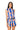 Sample Royal, Ivory & Orange Stripe Sequin Football Tie Back Tank & Short Set