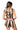 Sample Black, Ivory & Orange Stripe Sequin Football Tie Back Tank & Short Set