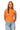 Sample Orange Seed Bead & Sequin Tiger Print Logo Tank