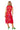 Sample Red Multi outline Footballs Knit Midi Dress