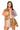 Sample Orange, Purple & Tiger Print Colorblock Sequin Button Up Top & Skort Set