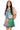 Sample Royal, Orange & Alligator Print Colorblock Sequin Button Up Top & Skort Set