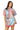 Sample Red & Blue Colorblock Sequin Button Up Top & Skort Set