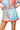 Sample Red & Blue Colorblock Sequin Button Up Top & Skort Set