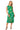 Sample Green Multi Outline Footballs Knit Midi Dress