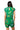 Sample Green Multi Outline Footballs Knit Drawstring Romper