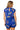 Sample Royal Multi Outline Footballs Knit Drawstring Romper