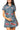 Licensed UGA Denim Multi Rhinestone Scattered Logo Tie Romper