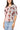 Licensed Texas Tech Mascot Polka Dot Colorblock Button Up Top