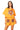 Sample Orange Cotton Ruffle Tiger Patch Button Up Top & Short Set
