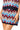 Sample Navy, Light Blue & Red Rhinestone Zig Zag Knit Skirt