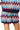 Sample Navy, Light Blue & Red Rhinestone Zig Zag Knit Skirt
