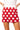 Sample Crimson & White Polka Dot Knit Skirt
