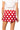 Sample Crimson & White Polka Dot Knit Skirt