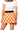 Sample Orange, Black & White Polka Dot Knit Skirt