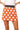 Sample Burnt Orange, Charcoal & White Polka Dot Knit Skirt