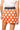 Sample Burnt Orange, Charcoal & White Polka Dot Knit Skirt