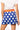Sample Royal, Orange & White Polka Dot Knit Skirt