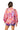 Sample Purple & Orange Watercolor Tiger Print Jersey Stripe V Neck Sweatshirt