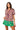 Sample Maroon & Black Plaid Tie Cotton Collar Top & Football Field Skort Set