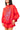Red & Blue Scattered Jewel QOS Card Logo Mock Neck Sweatshirt