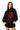 Black & Red Scattered Jewel QOS Card Logo Mock Neck Sweatshirt