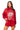 Crimson Scattered Jewel QOS Card Logo Mock Neck Sweatshirt