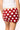 Sample Maroon, Tan & White Polka Dot Knit Skirt