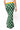 Sample Green, Yellow & White Polka Dot Knit Maxi Skirt