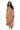 Sample Orange & Navy Watercolor Tiger Print Jersey Stripe Maxi Dress