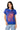 Sample Royal & Orange Rhinestone QOS Card Logo Tee