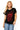 Sample Black & Red Rhinestone QOS Card Logo Tee