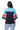 Sample Light Blue, Navy & Red Leopard '13' Oversized Jersey Tee